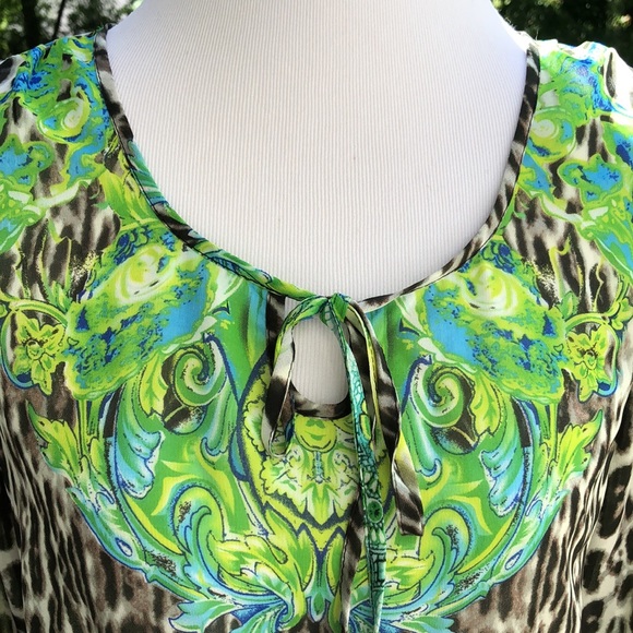 Mushkaby Sienna Rose Semi Sheer Top Small - Picture 2 of 5